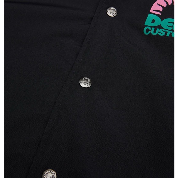 Deus Customs Melody Black Coach Jacket with Pink Lining - Picture 3 of 4